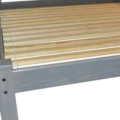 Gray Solid Wood Queen Bed Frame HomeRoots
