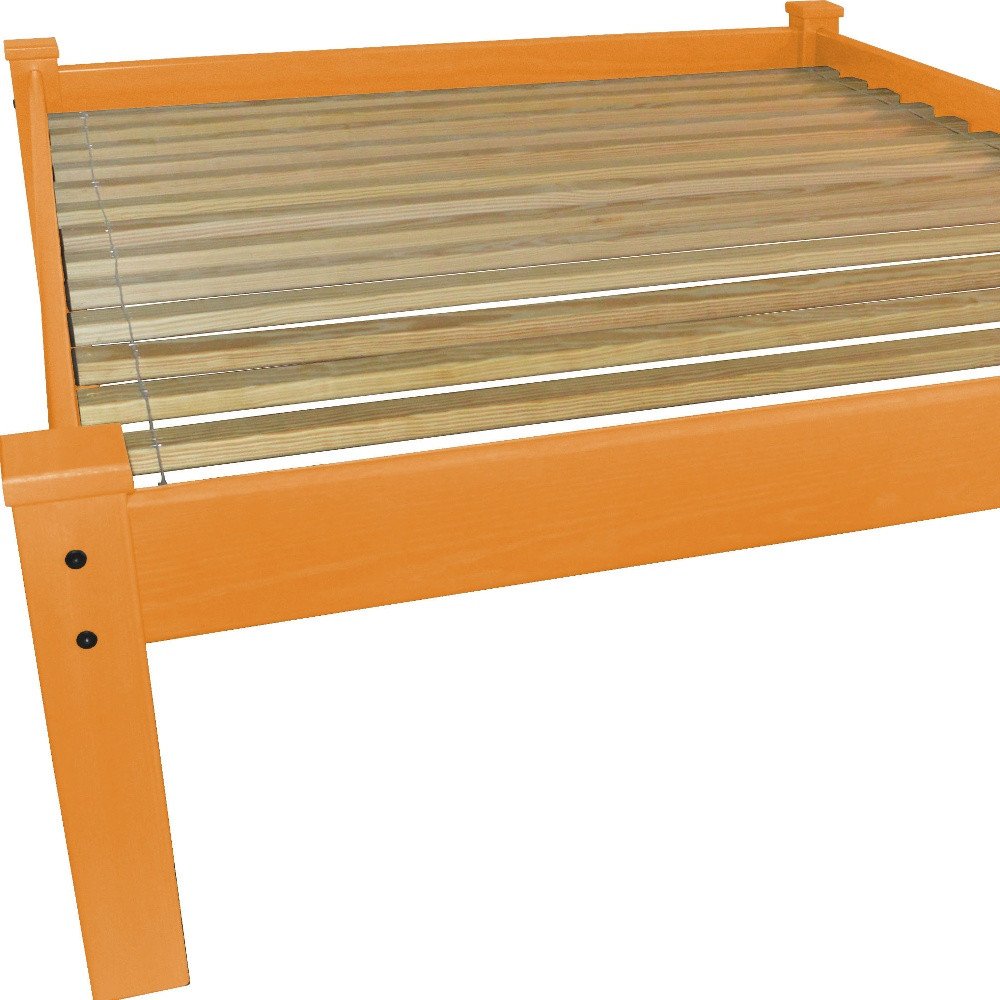 Yellow Solid Wood Queen Bed Frame HomeRoots
