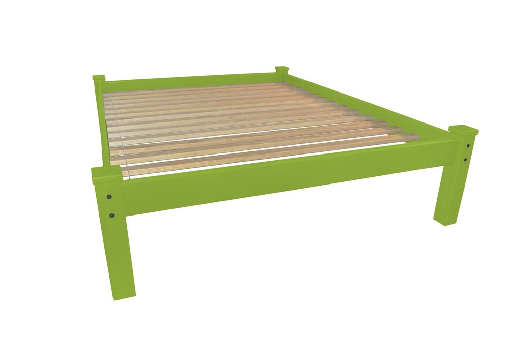 Lime Green Solid Wood Queen Bed Frame HomeRoots