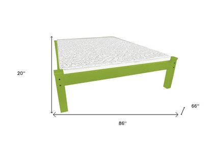 Lime Green Solid Wood Queen Bed Frame HomeRoots