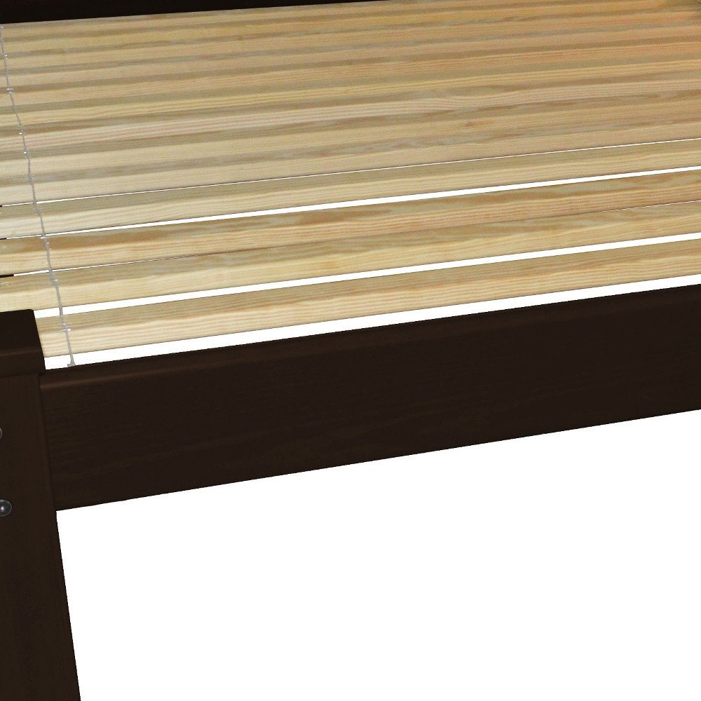 Dark Brown Solid Wood Queen Bed Frame HomeRoots