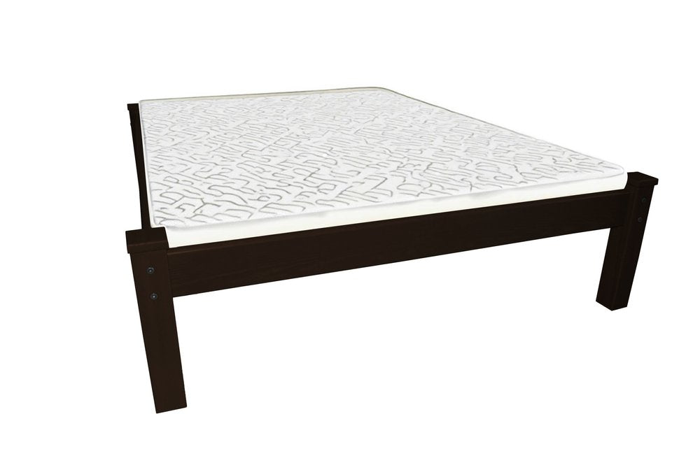 Dark Brown Solid Wood Queen Bed Frame HomeRoots