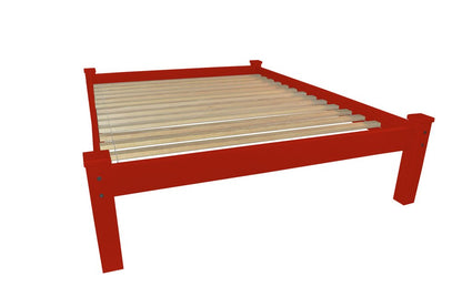 Red Solid Wood Queen Bed Frame HomeRoots