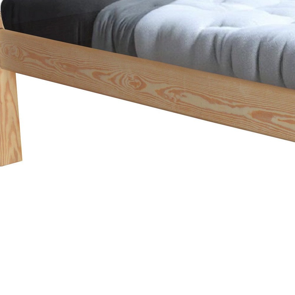 Natural Solid Wood Queen Bed Frame HomeRoots