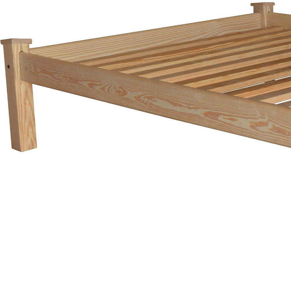 Natural Solid Wood Queen Bed Frame HomeRoots