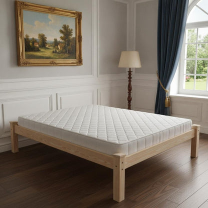 Natural Solid Wood Queen Bed Frame HomeRoots