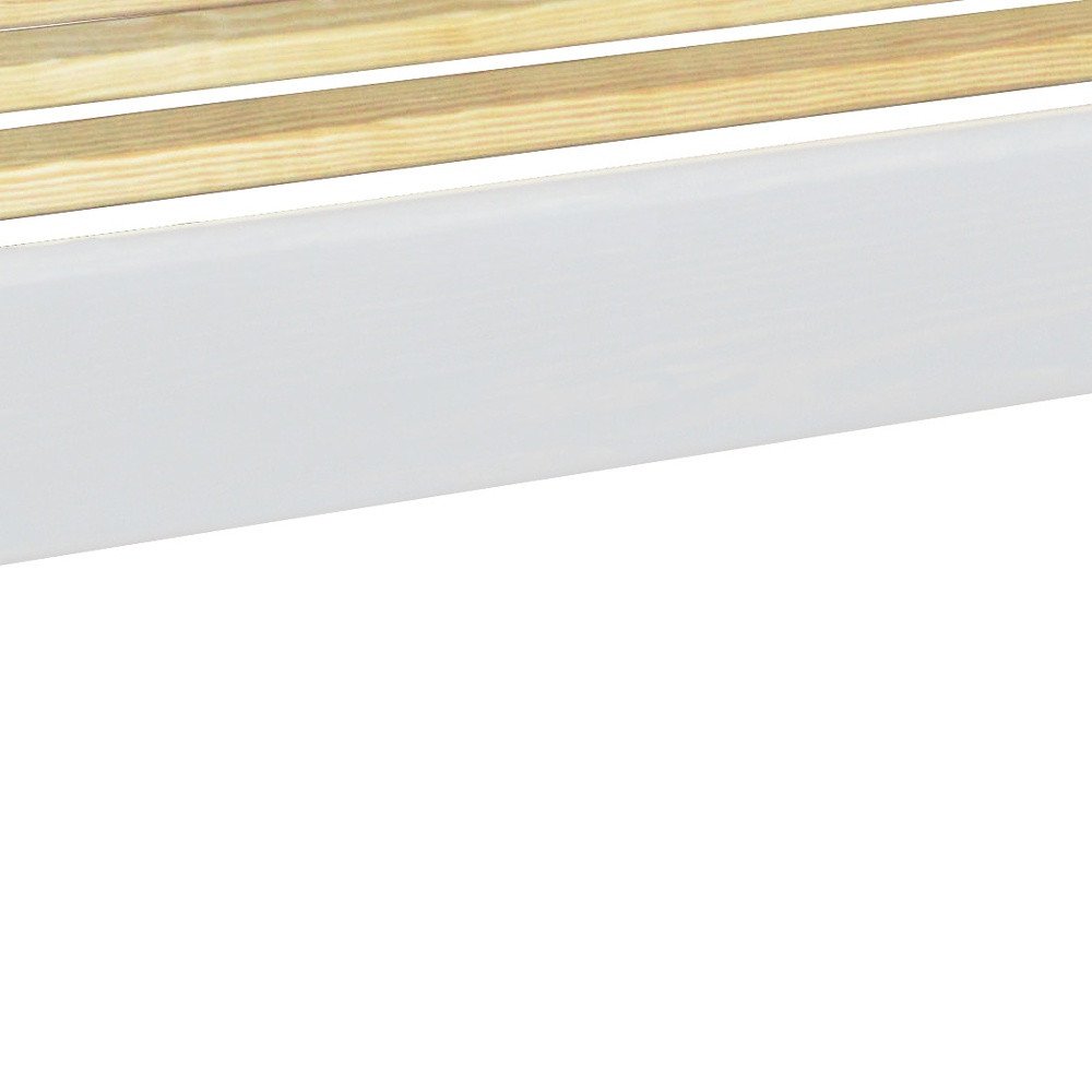 White Solid Wood Queen Bed Frame HomeRoots