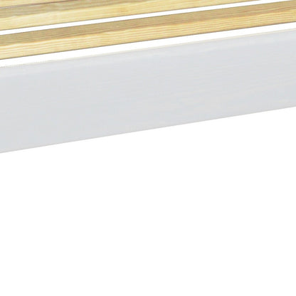 White Solid Wood Queen Bed Frame HomeRoots