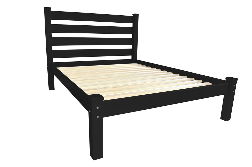 Black Solid Wood Twin Bed Frame HomeRoots