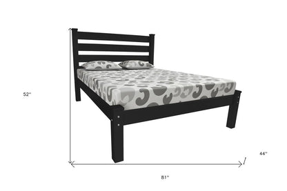 Black Solid Wood Twin Bed Frame HomeRoots