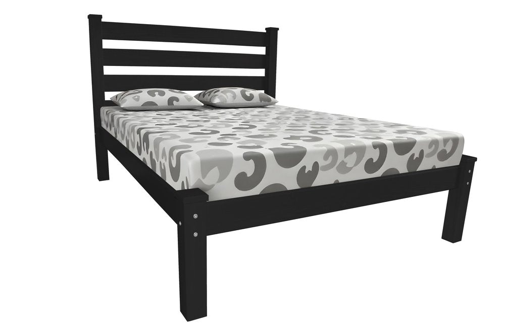 Black Solid Wood Twin Bed Frame HomeRoots