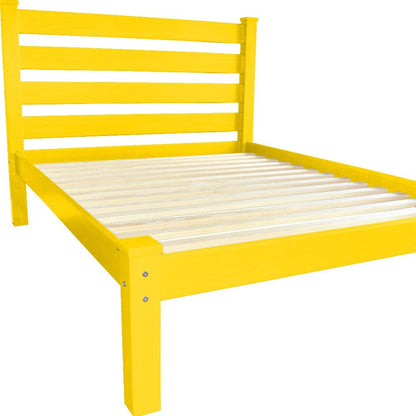 Canary Yellow Solid Wood Twin Bed Frame HomeRoots