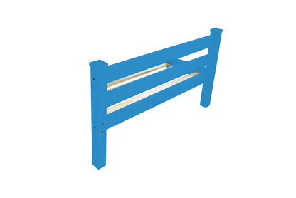 Caribbean Blue Solid Wood Twin Bed Frame HomeRoots