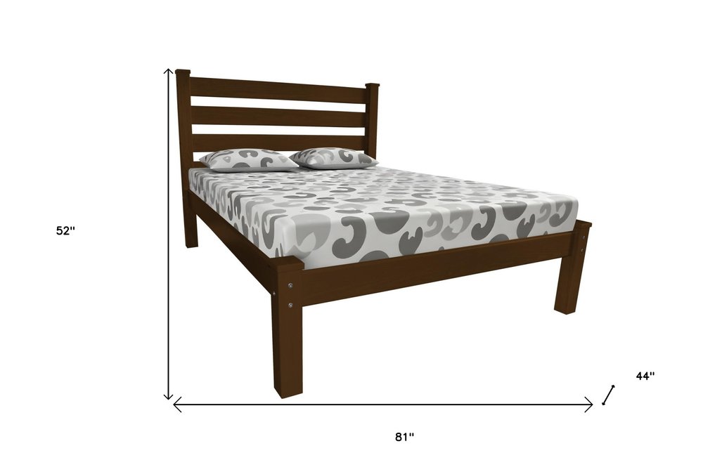 Coffee Solid Wood Twin Bed Frame HomeRoots