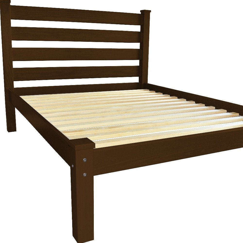 Coffee Solid Wood Twin Bed Frame HomeRoots