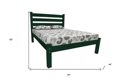 Dark Green Solid Wood Twin Bed Frame HomeRoots