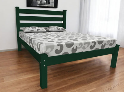 Dark Green Solid Wood Twin Bed Frame HomeRoots