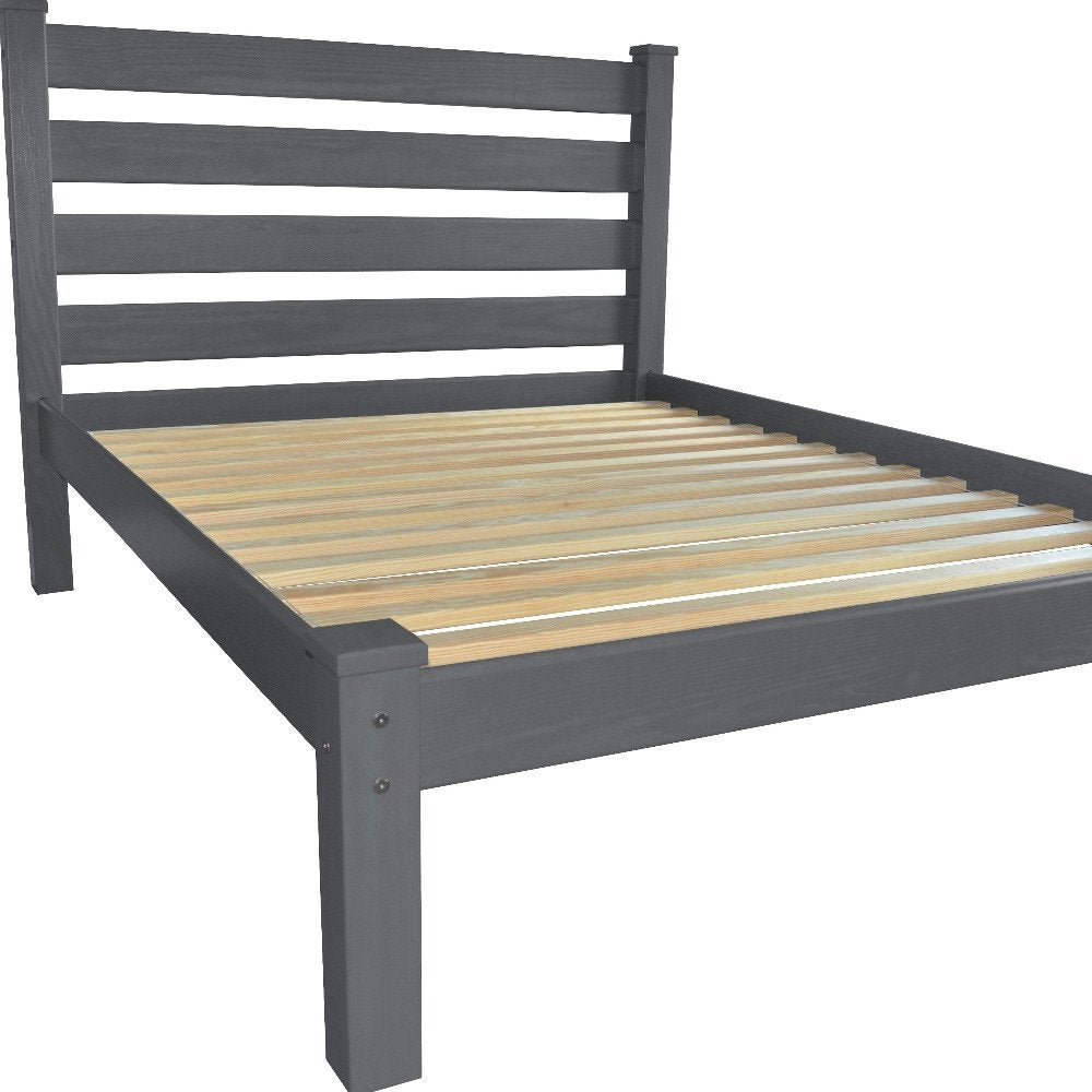 Gray Solid Wood Twin Bed Frame HomeRoots