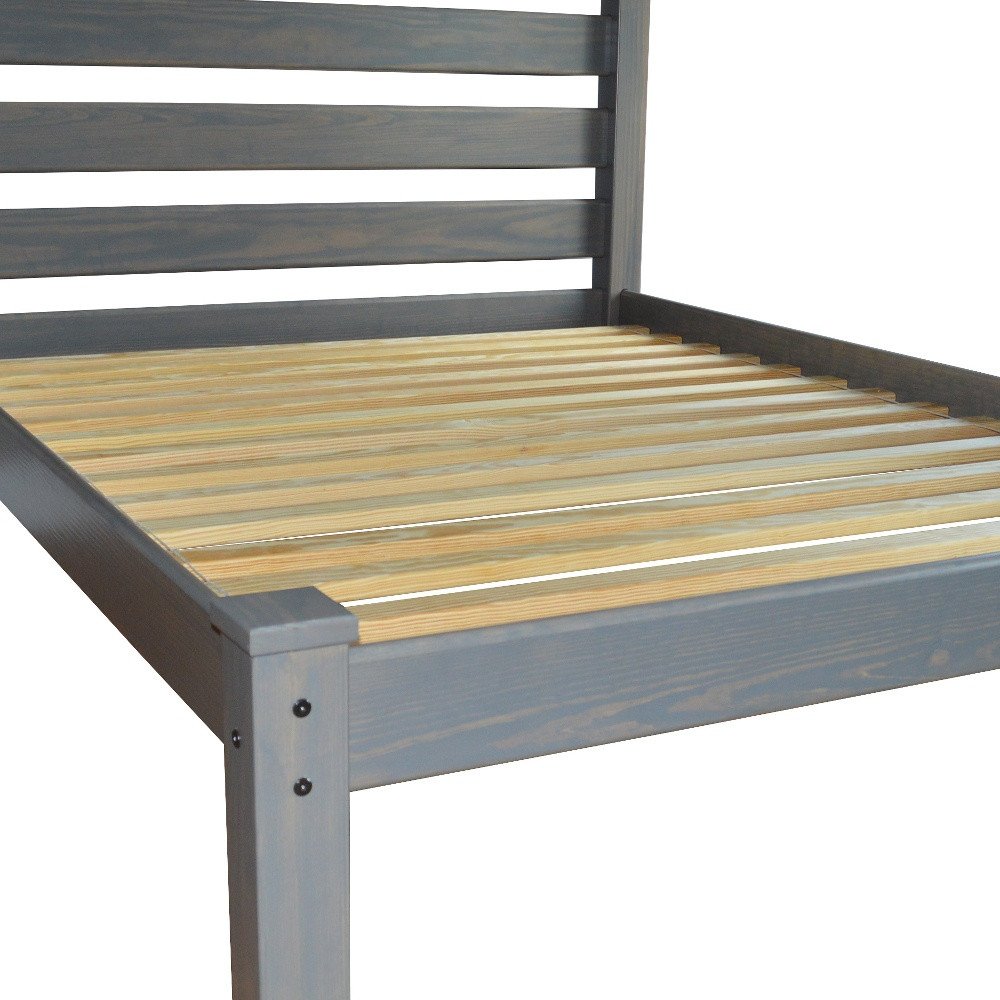 Gray Solid Wood Twin Bed Frame HomeRoots