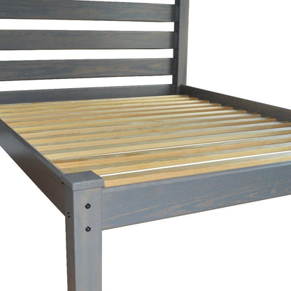 Gray Solid Wood Twin Bed Frame HomeRoots