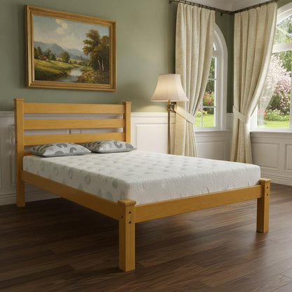 Yellow Solid Wood Twin Bed Frame HomeRoots