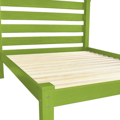 Lime Green Solid Wood Twin Bed Frame HomeRoots