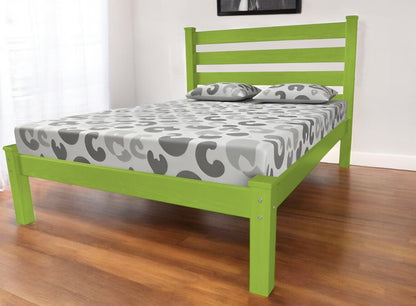Lime Green Solid Wood Twin Bed Frame HomeRoots