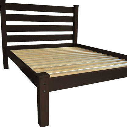 Dark Brown Solid Wood Twin Bed Frame HomeRoots