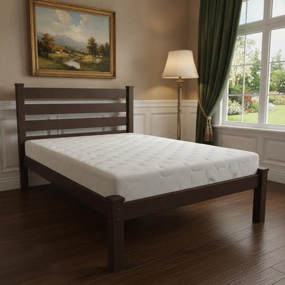 Dark Brown Solid Wood Twin Bed Frame HomeRoots