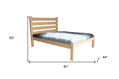 Natural Solid Wood Twin Bed Frame HomeRoots