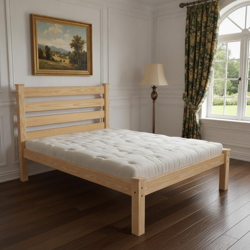 Natural Solid Wood Twin Bed Frame HomeRoots