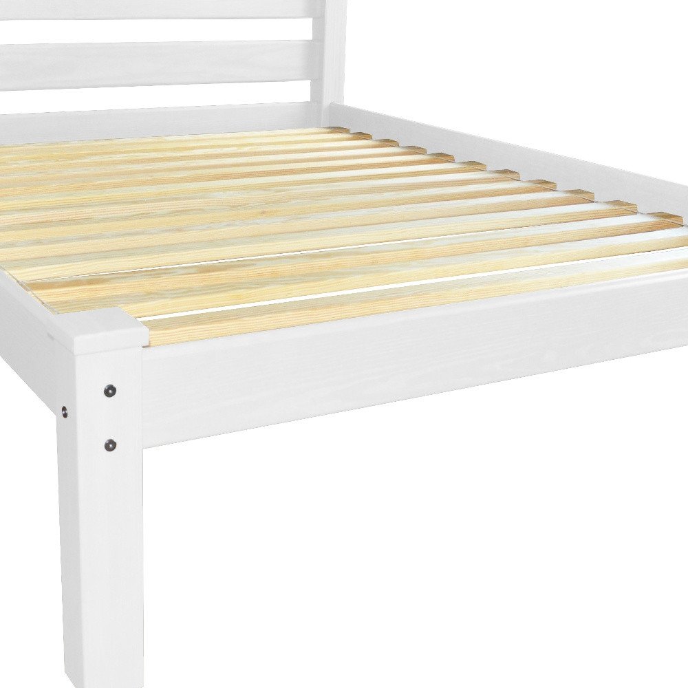White Solid Wood Twin Bed Frame HomeRoots