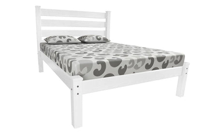 White Solid Wood Twin Bed Frame HomeRoots