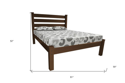 Brown Solid Wood Full Bed Frame HomeRoots