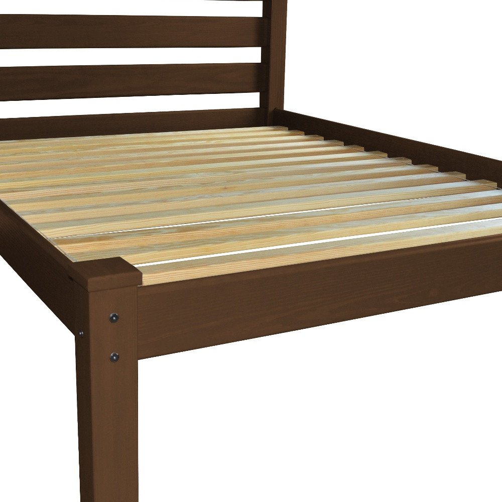 Brown Solid Wood Full Bed Frame HomeRoots