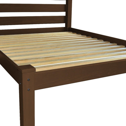 Brown Solid Wood Full Bed Frame HomeRoots