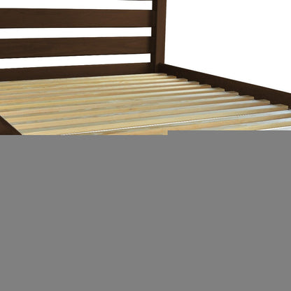 Brown Solid Wood Full Bed Frame HomeRoots