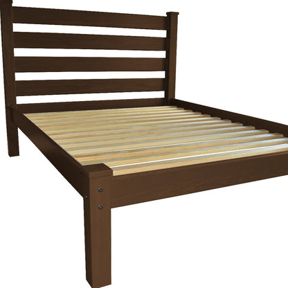 Brown Solid Wood Full Bed Frame HomeRoots