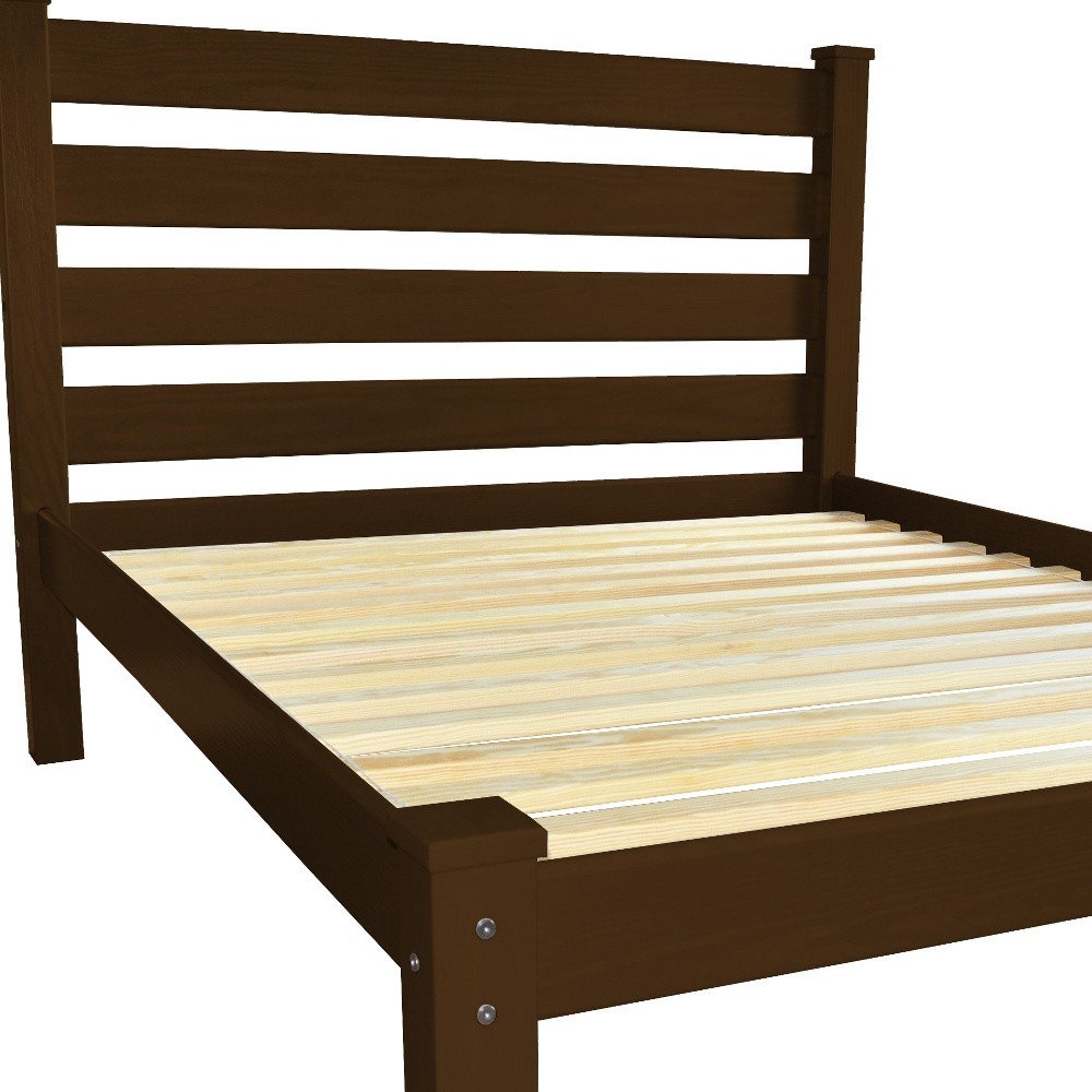 Coffee Solid Wood Full Bed Frame HomeRoots