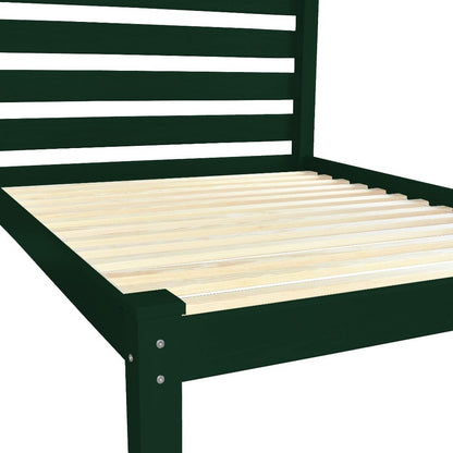 Dark Green Solid Wood Full Bed Frame HomeRoots