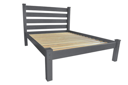 Gray Solid Wood Full Bed Frame HomeRoots