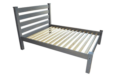 Gray Solid Wood Full Bed Frame HomeRoots