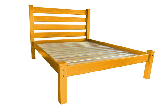 Yellow Solid Wood Full Bed Frame HomeRoots