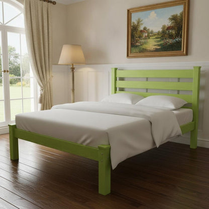 Lime Green Solid Wood Full Bed Frame HomeRoots