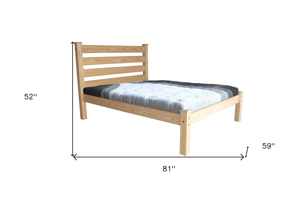 Natural Solid Wood Full Bed Frame HomeRoots