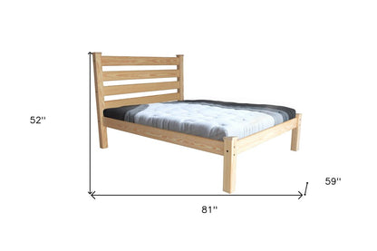 Natural Solid Wood Full Bed Frame HomeRoots
