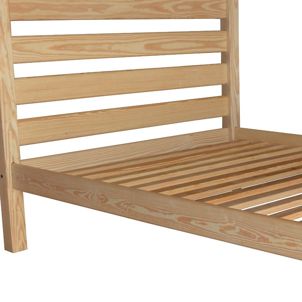 Natural Solid Wood Full Bed Frame HomeRoots
