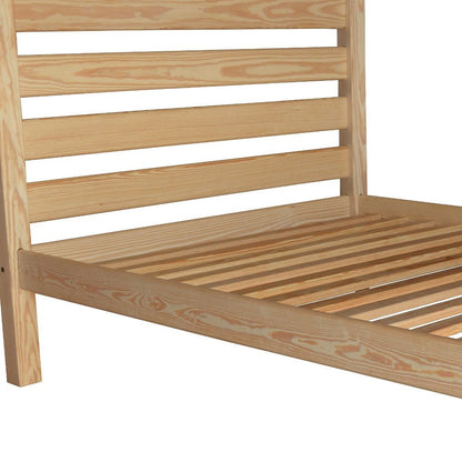 Natural Solid Wood Full Bed Frame HomeRoots