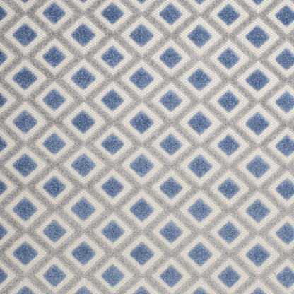 6' X 9' Blue And Gray Geometric Indoor Outdoor Area Rug HomeRoots