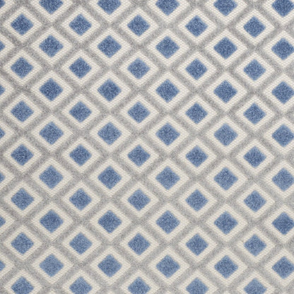 4' X 6' Blue And Gray Geometric Indoor Outdoor Area Rug HomeRoots